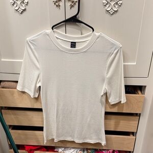 SHEIN Cream Short Sleeve Tee